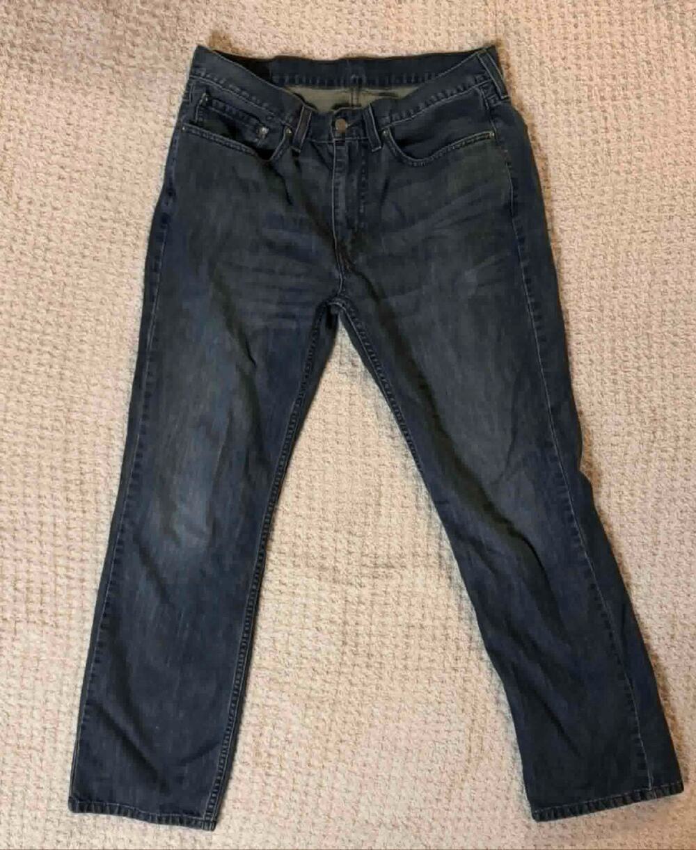 Levis 514 Straight Fit Jeans Mens 34x30 Dark Wash Denim Classic Casual